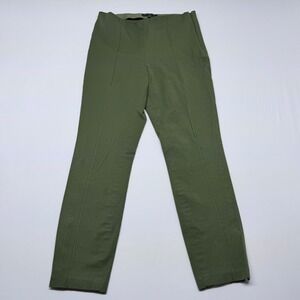 Banana Republic Womens 6 Olive Green Pintuck Slim Leg Side Zip Ankle Pants